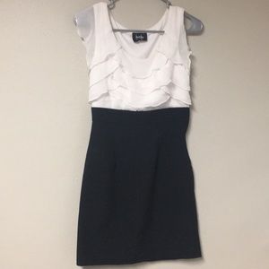 Juniors’s Sheath Dress with Ruffle Top